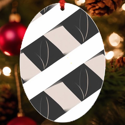 A Minimalist Pattern With Simple Lines And Shapes, Creating A Clean And Modern Aesthetic 07 UV Print Acrylic Ornament Oval from ArtsNow.com Front