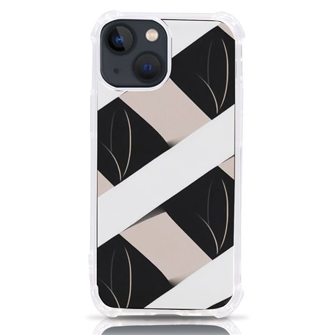 A Minimalist Pattern With Simple Lines And Shapes, Creating A Clean And Modern Aesthetic 07 iPhone 13 mini TPU UV Print Case from ArtsNow.com Front