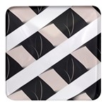 A Minimalist Pattern With Simple Lines And Shapes, Creating A Clean And Modern Aesthetic 07 Square Glass Fridge Magnet (4 pack)