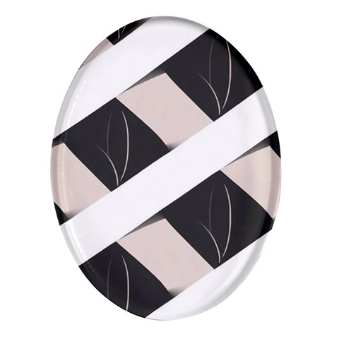 A Minimalist Pattern With Simple Lines And Shapes, Creating A Clean And Modern Aesthetic 07 Oval Glass Fridge Magnet (4 pack) from ArtsNow.com Front