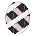 A Minimalist Pattern With Simple Lines And Shapes, Creating A Clean And Modern Aesthetic 07 Oval Glass Fridge Magnet (4 pack)