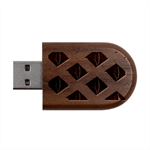 A Minimalist Pattern With Simple Lines And Shapes, Creating A Clean And Modern Aesthetic 07 Wood Oval USB Flash Drive