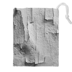 Wall With Cracked White Paint Texture Drawstring Pouch (4XL) from ArtsNow.com Front