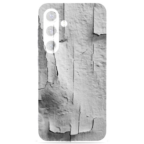 Wall With Cracked White Paint Texture Samsung Galaxy S24 6.2 Inch Black TPU UV Case from ArtsNow.com Front