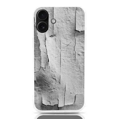 Wall With Cracked White Paint Texture iPhone 16 Plus TPU UV Print Case from ArtsNow.com Front