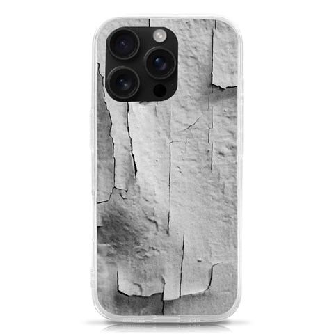 Wall With Cracked White Paint Texture iPhone 16 Pro TPU UV Print Case from ArtsNow.com Front