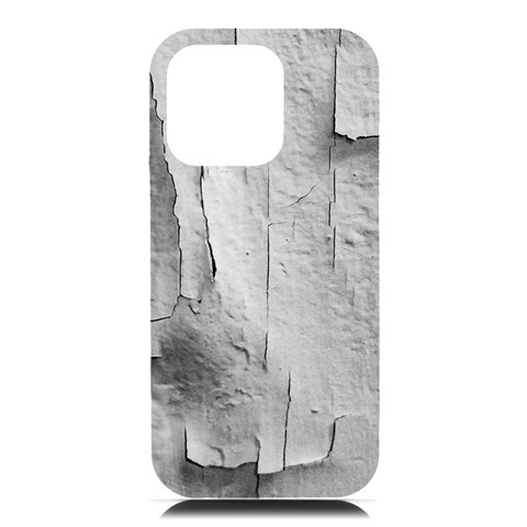 Wall With Cracked White Paint Texture iPhone 16 Pro Max Black UV Print PC Hardshell Case from ArtsNow.com Front