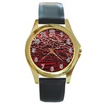 River Roots Round Gold Metal Watch