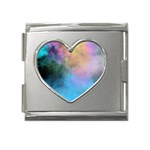 Smokescreen Mega Link Heart Italian Charm (18mm)