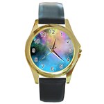 Smokescreen Round Gold Metal Watch