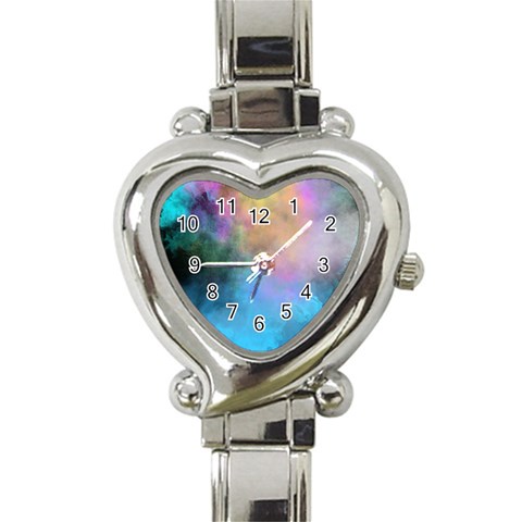 Smokescreen Heart Italian Charm Watch from ArtsNow.com Front