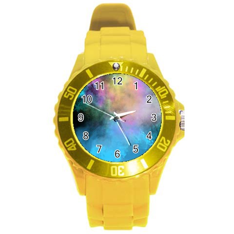 Smokescreen Round Plastic Sport Watch (L) from ArtsNow.com Front