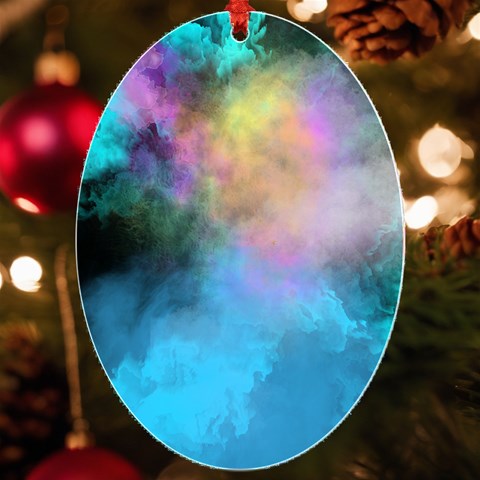 Smokescreen UV Print Acrylic Ornament Oval from ArtsNow.com Front