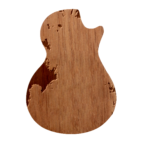 Smokescreen Guitar Shape Wood Guitar Pick Holder Case And Picks Set from ArtsNow.com Front