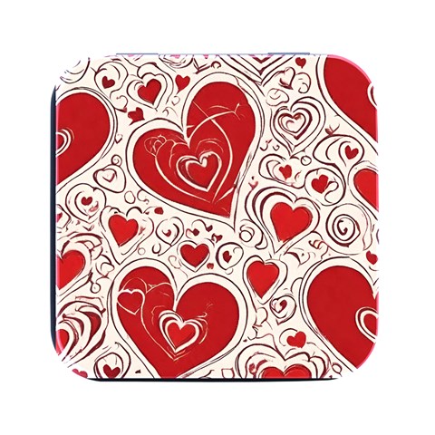 Be My Valentine Square Metal Box (Black) from ArtsNow.com Front