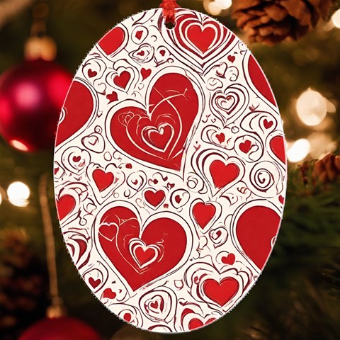 Be My Valentine UV Print Acrylic Ornament Oval from ArtsNow.com Front