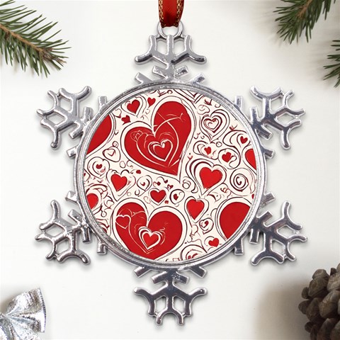 Be My Valentine Metal Large Snowflake Ornament from ArtsNow.com Front