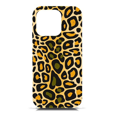 Leopard One iPhone 16 Pro Black UV Print PC Hardshell Case from ArtsNow.com Front