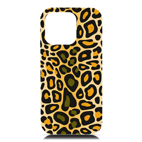 Leopard One iPhone 16 Pro Max Black UV Print PC Hardshell Case from ArtsNow.com Front