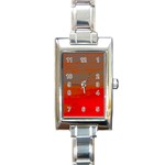 Crimson Skys Rectangle Italian Charm Watch