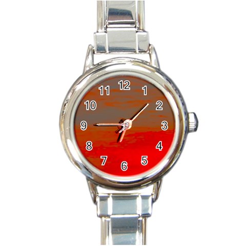 Crimson Skys Round Italian Charm Watch from ArtsNow.com Front