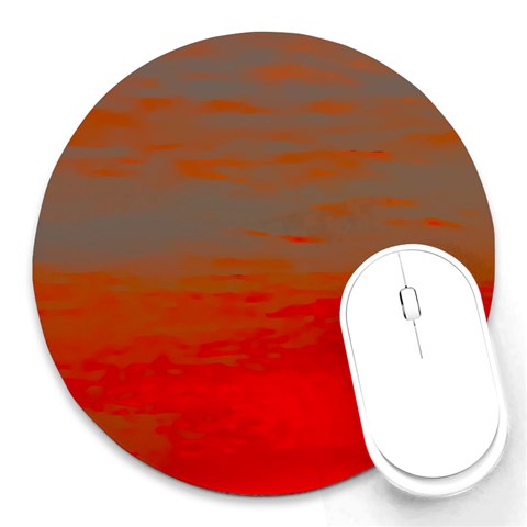 Crimson Skys Round Mousepad from ArtsNow.com Front