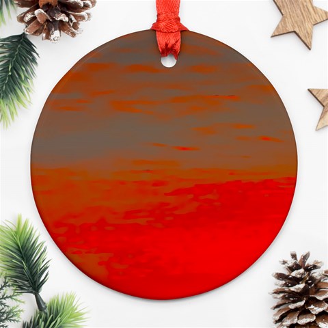 Crimson Skys Ornament (Round) from ArtsNow.com Front