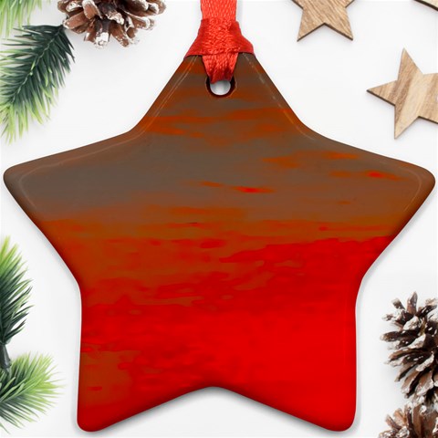 Crimson Skys Ornament (Star) from ArtsNow.com Front