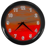 Crimson Skys Wall Clock (Black)