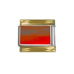 Crimson Skys Gold Trim Italian Charm (9mm)