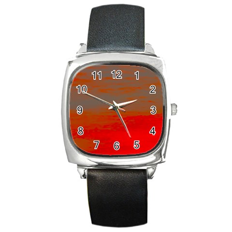 Crimson Skys Square Metal Watch from ArtsNow.com Front