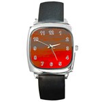 Crimson Skys Square Metal Watch