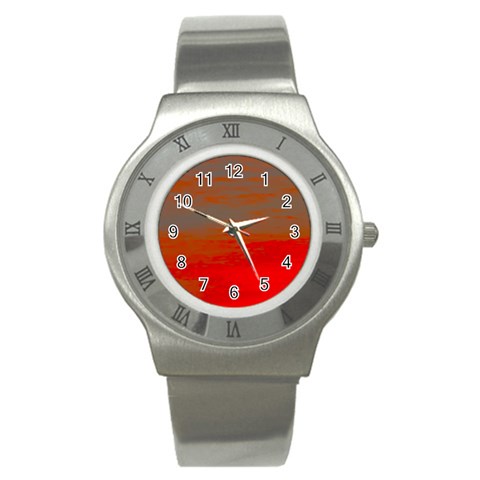 Crimson Skys Stainless Steel Watch from ArtsNow.com Front