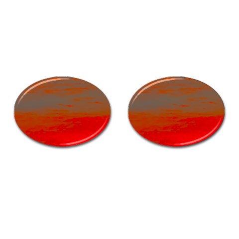 Crimson Skys Cufflinks (Oval) from ArtsNow.com Front(Pair)