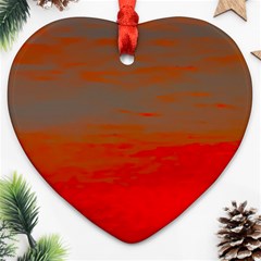 Crimson Skys Heart Ornament (Two Sides) from ArtsNow.com Front