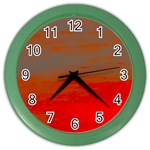 Crimson Skys Color Wall Clock