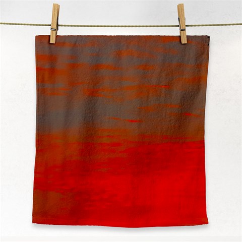 Crimson Skys Face Towel from ArtsNow.com Front