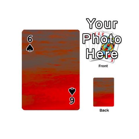 Crimson Skys Playing Cards 54 Designs (Mini) from ArtsNow.com Front - Spade6