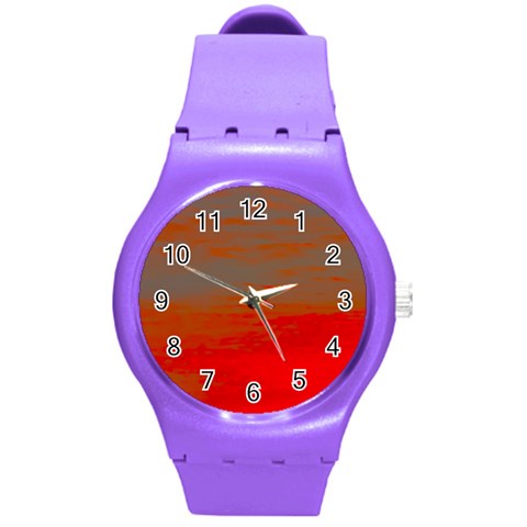 Crimson Skys Round Plastic Sport Watch (M) from ArtsNow.com Front