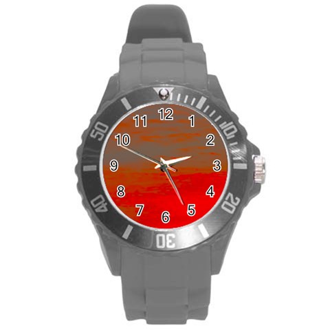 Crimson Skys Round Plastic Sport Watch (L) from ArtsNow.com Front