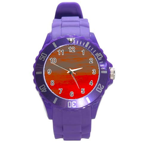 Crimson Skys Round Plastic Sport Watch (L) from ArtsNow.com Front