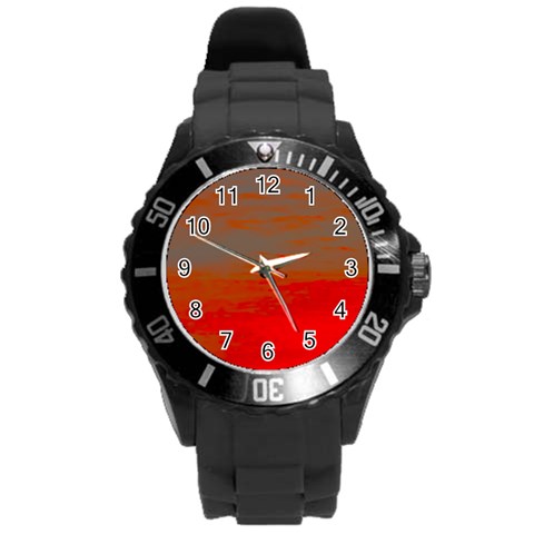 Crimson Skys Round Plastic Sport Watch (L) from ArtsNow.com Front