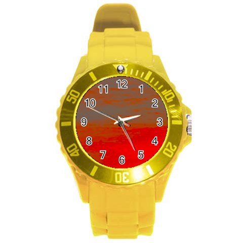 Crimson Skys Round Plastic Sport Watch (L) from ArtsNow.com Front