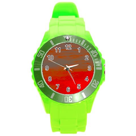 Crimson Skys Round Plastic Sport Watch (L) from ArtsNow.com Front