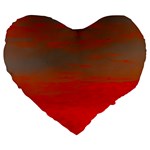 Crimson Skys Large 19  Premium Heart Shape Cushions