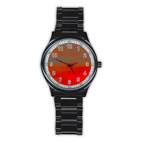 Crimson Skys Stainless Steel Round Watch from ArtsNow.com Front