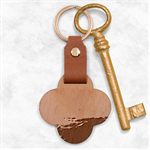 Crimson Skys Engraved Wood Key Chain