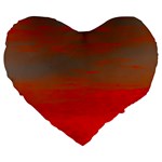 Crimson Skys Large 19  Premium Flano Heart Shape Cushions