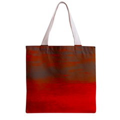 Crimson Skys Zipper Grocery Tote Bag from ArtsNow.com Front