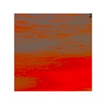 Crimson Skys Square Satin Scarf (30  x 30 )